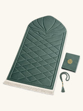 Mihrab prayer set with velvet mat, Quran cover and tasbih