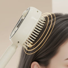 Rounded bristles massaging the scalp