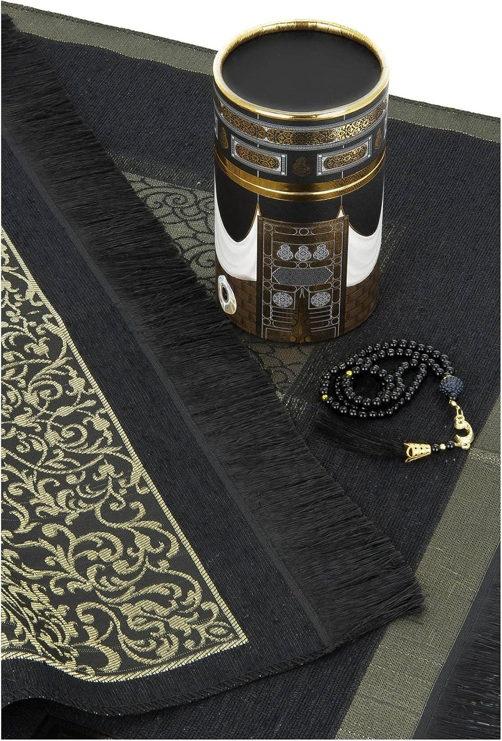 Prayer mat and tasbih gift set contents