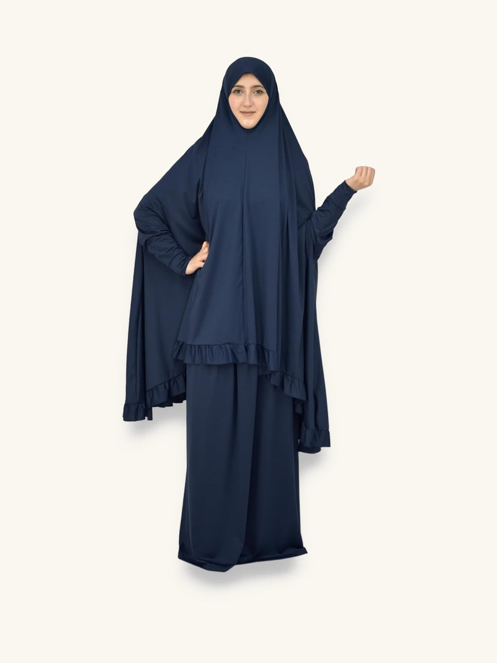 Two piece prayer dress in navy