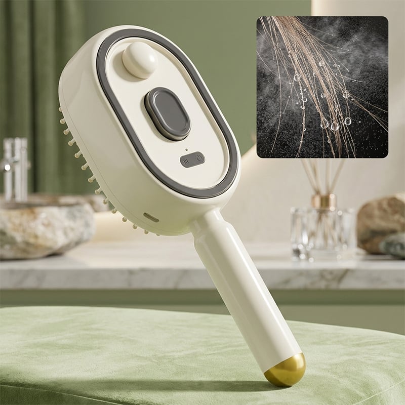 Air cushion comb close up with mist detail